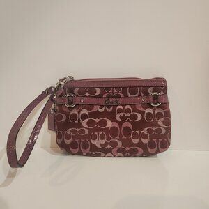 Coach Bags | Coach Wristlet | Color: Burgundy Pink Silver | Condition: Like New